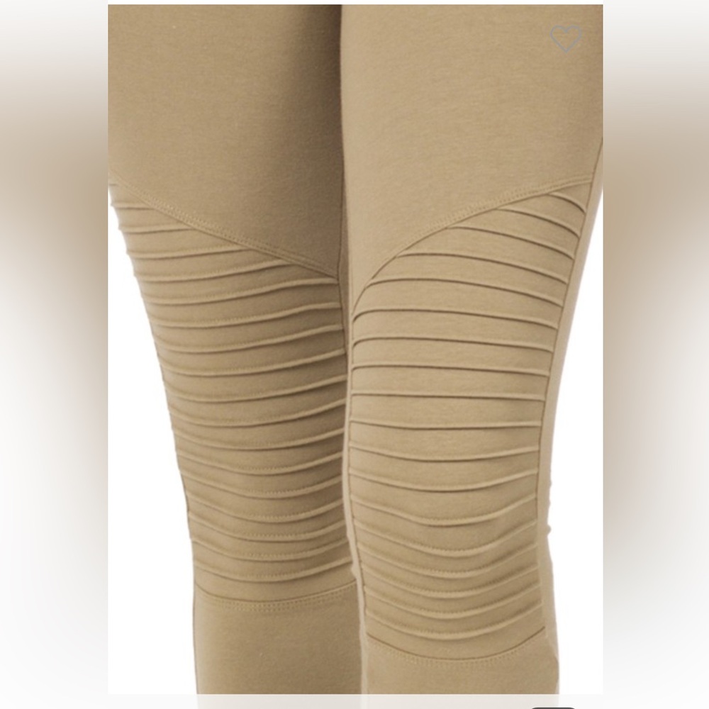 NWT! Ribbed Better COTTON FULL LENGTH WIDE WAISTBAND MOTO LEGGINGS